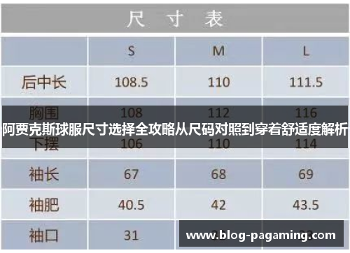 阿贾克斯球服尺寸选择全攻略从尺码对照到穿着舒适度解析