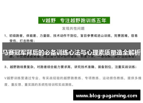 马赛冠军背后的必备训练心法与心理素质塑造全解析