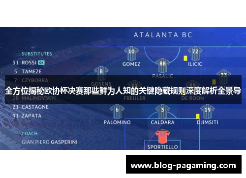 全方位揭秘欧协杯决赛那些鲜为人知的关键隐藏规则深度解析全景导